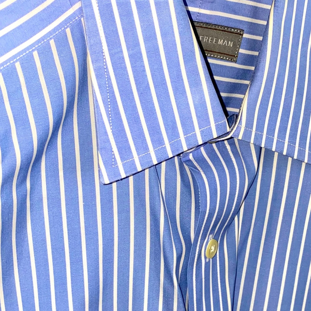 SLIM FIT - S/M - PINSTRIPE - HICKEY FREEMAN SHIRT
